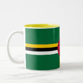 Dominica Flag Zweifarbige Tasse (Links)