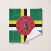 Dominica-Flagge Badhandtuch Set (Waschlappen)