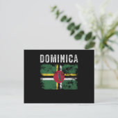Dominica-Flagge beängstigend Dominikanische Flagge Postkarte (Stehend Vorderseite)