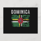 Dominica-Flagge beängstigend Dominikanische Flagge Postkarte (Vorderseite)