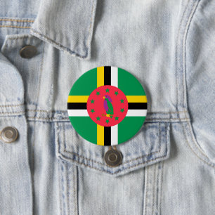 Dominica-Flagge Button