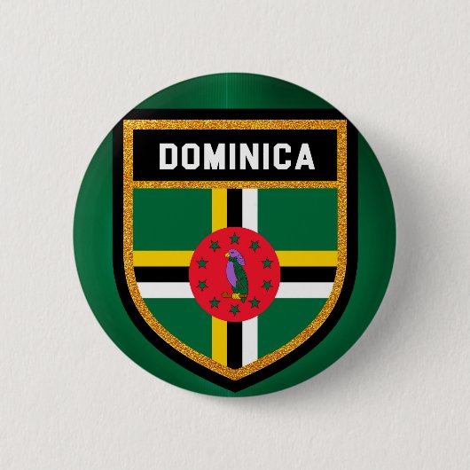 Dominica-Flagge Button (Vorderseite)