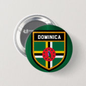 Dominica-Flagge Button (Vorne & Hinten)