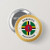 Dominica-Flagge Button (Vorne & Hinten)