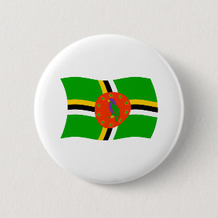 Dominica-Flagge-Button Button