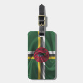 Dominica-Flagge Gepäckanhänger (Vorderseite vertikal)