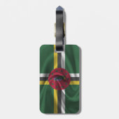 Dominica-Flagge Gepäckanhänger (Rückseite vertikal)