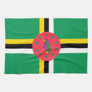 Dominica-Flagge Geschirrtuch