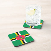Dominica-Flagge Getränkeuntersetzer (Rechte Seite)