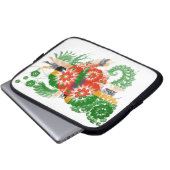 Dominica-Flagge Laptopschutzhülle (Vorne Knopf)