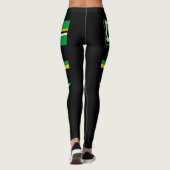 Dominica-Flagge Leggings (Rückseite)