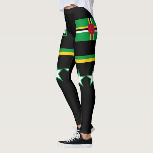 Dominica-Flagge Leggings (Links)