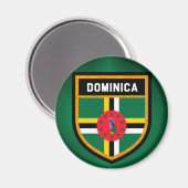 Dominica-Flagge Magnet (Vorderseite/Rückseite)