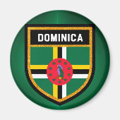 Dominica-Flagge Magnet (Vorne)