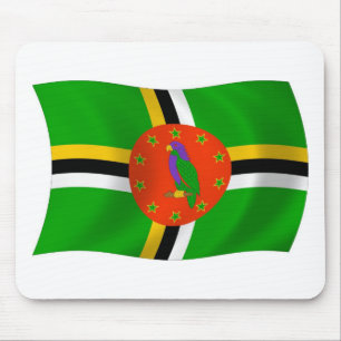 Dominica-Flagge-Mauspad Mousepad