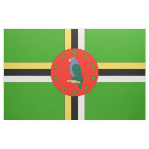 Dominica-Flagge Stoff