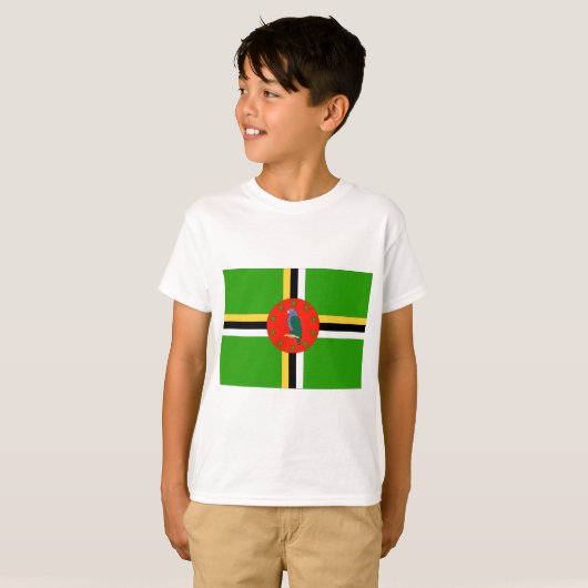 Dominica-Flagge T-Shirt (Vorne ganz)