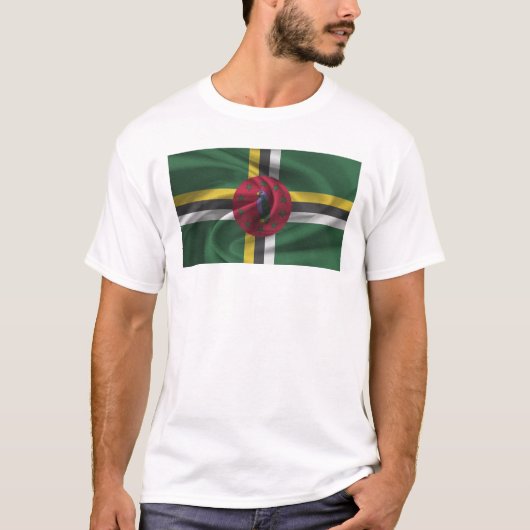 Dominica-Flagge T-Shirt (Vorderseite)