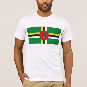 Dominica-Flaggen-T - Shirt