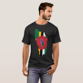 Dominica-Flaggenkarte DM T-Shirt (Vorne ganz)
