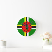 Dominica-Flaggenuhr Runde Wanduhr (Zuhause)