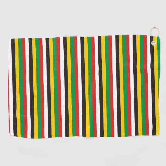Dominica guyana flag stripes country line pattern golfhandtuch (Horizontal)
