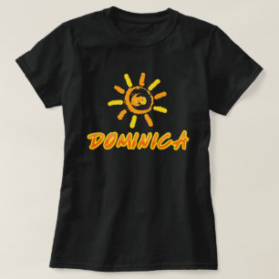 Dominica hellgelb und orange T-Shirt