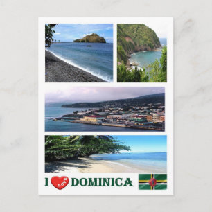 Dominica - I Liebe - Postkarte
