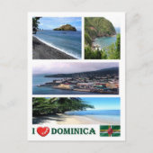 Dominica - I Liebe - Postkarte (Vorderseite)