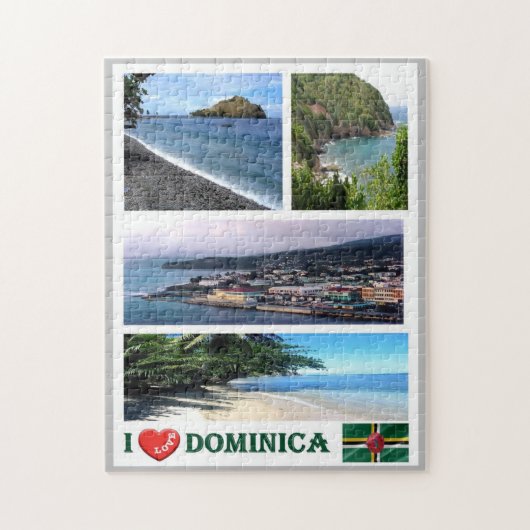 Dominica - I Liebe - Puzzle (Vertikal)