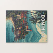 Dominica Illustration Travel Art Vintage Puzzle (Horizontal)