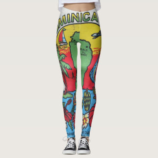 Dominica-Kartensonnenuntergang Wi. Leggings