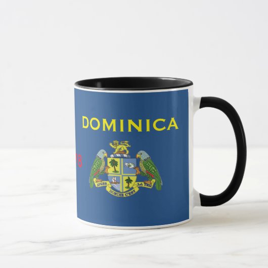 Dominica - klassische Flaggen-u. Wappen-Tasse Tasse (Rechts)