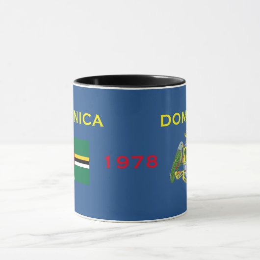 Dominica - klassische Flaggen-u. Wappen-Tasse Tasse (Zentrum)