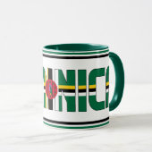 Dominica National Flag Patriotic Kaffee Tasse (VorderseiteRechts)