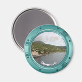 Dominica Porthole Magnet (Vorderseite/Rückseite)