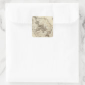 Dominica Quadratischer Aufkleber (Tasche)