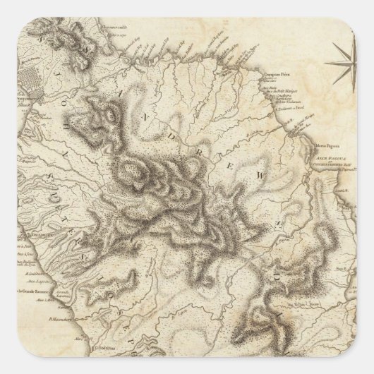 Dominica Quadratischer Aufkleber (Vorderseite)
