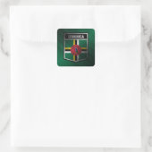 Dominica Quadratischer Aufkleber (Tasche)