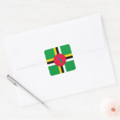Dominica Quadratischer Aufkleber (Umschlag)