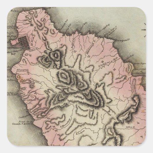 Dominica Quadratischer Aufkleber (Vorderseite)