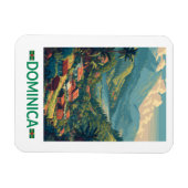 Dominica Reise Kunst Vintage Magnet (Horizontal)