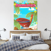 Dominica Retro Reiseplakat. Leinwanddruck (Insitu (Schlafzimmer))