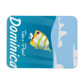 Dominica Retro Reiseplakat. Magnet (Horizontal)