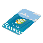 Dominica Retro Reiseplakat. Magnet (Linke Seite)