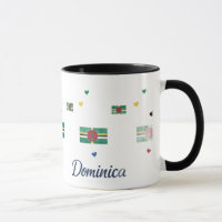 Dominica Roots Pattern Tasse | Karibische Flagge