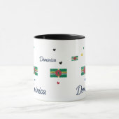 Dominica Roots Pattern Tasse | Karibische Flagge (Zentrum)