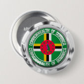 Dominica Round Emblem Button (Vorne & Hinten)