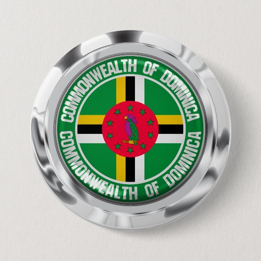 Dominica Round Emblem Button (Vorderseite)