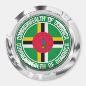 Dominica Round Emblem Magnet (Vorne)